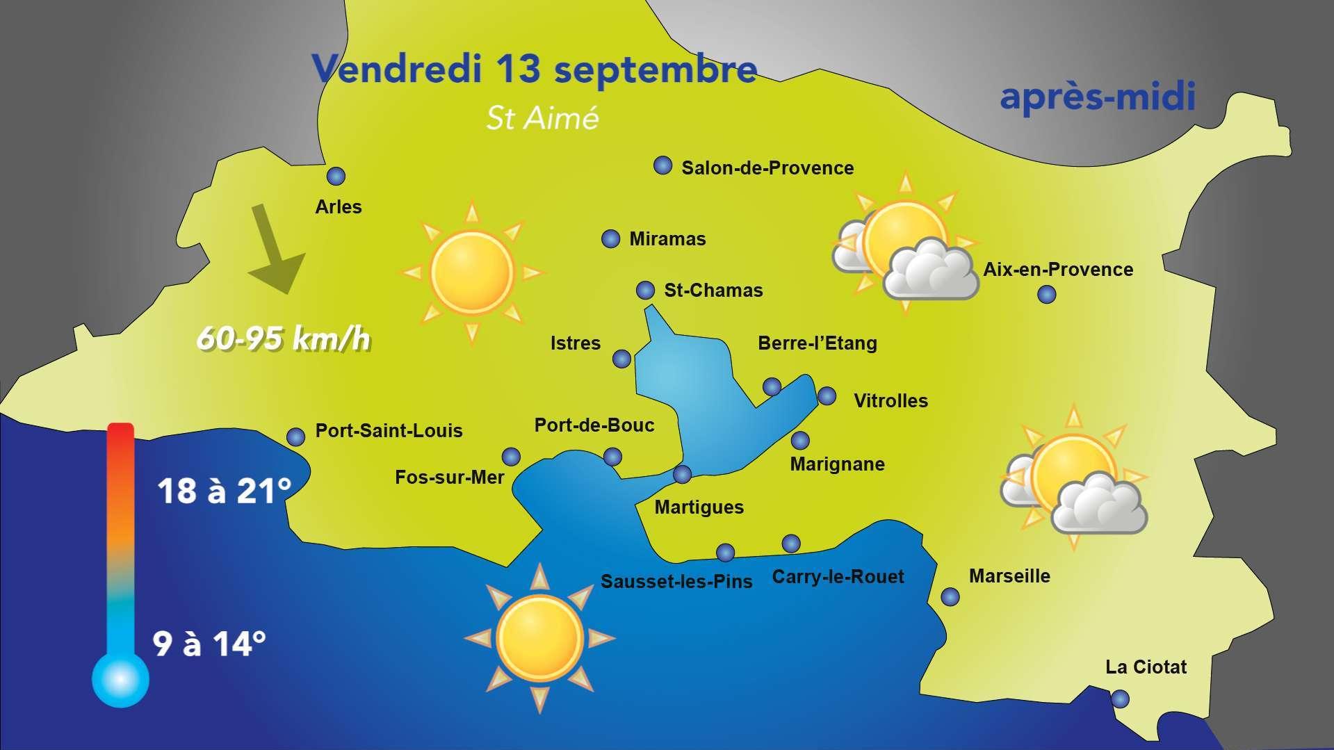 Météo : le mistral s'accroche vendredi 13/09