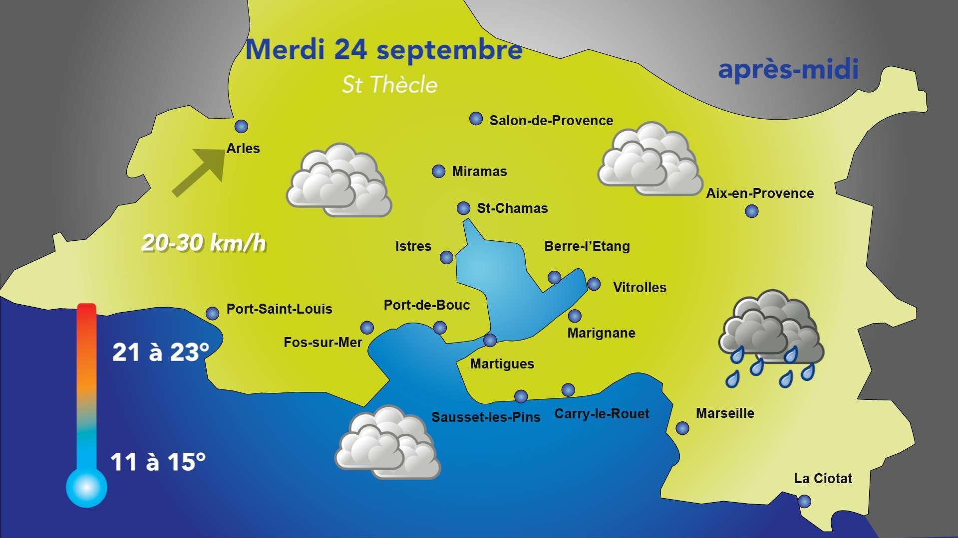 Météo en 2 temps demain mardi 24/09