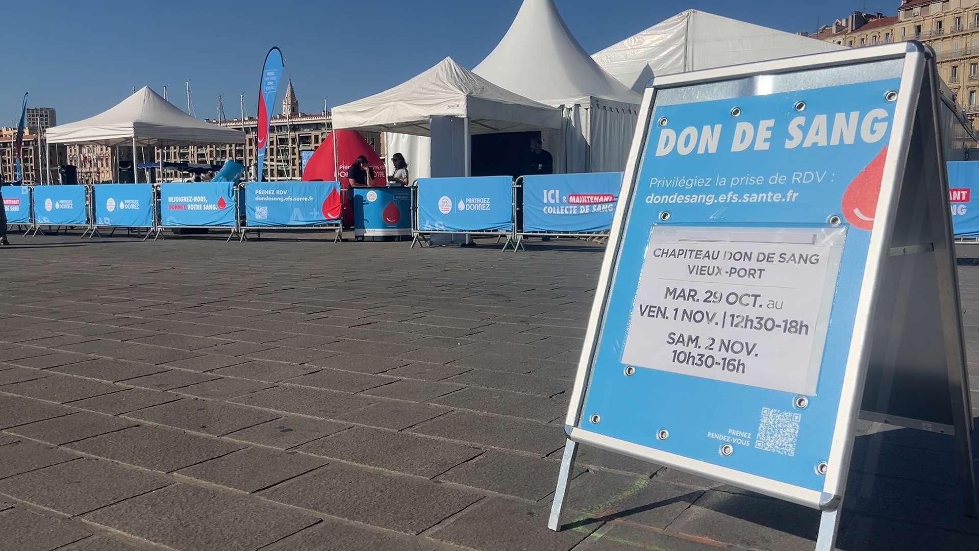 Marseille : le sang se collecte sur le Vieux-Port