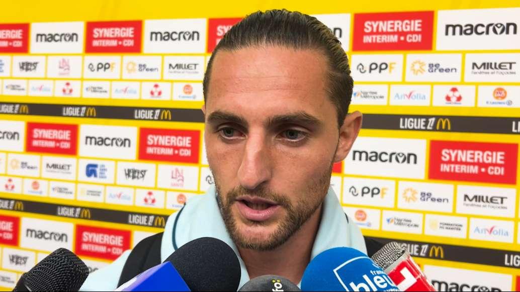 Nantes-OM : Adrien Rabiot "on est satisfait, avec 20 points en 10 journées, on est 2e, on est dans les temps"