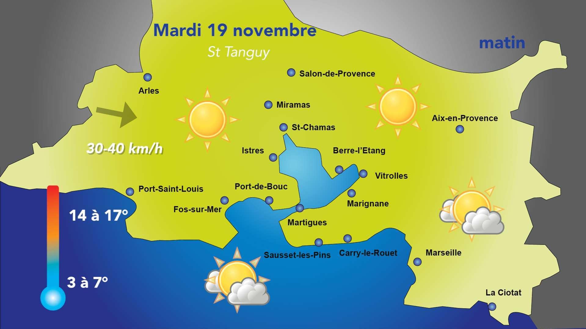 La météo de ce mardi 19 Novembre : un ciel en 2 temps.