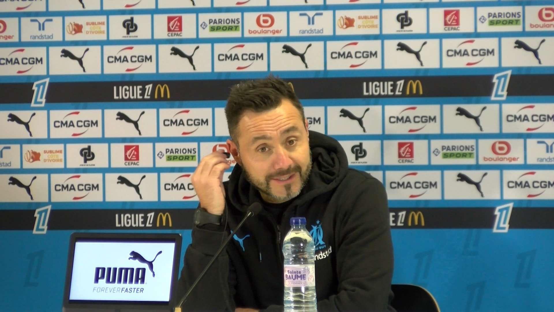 AJ Auxerre-OM : Roberto De Zerbi, “On a beaucoup progressé depuis le match aller”