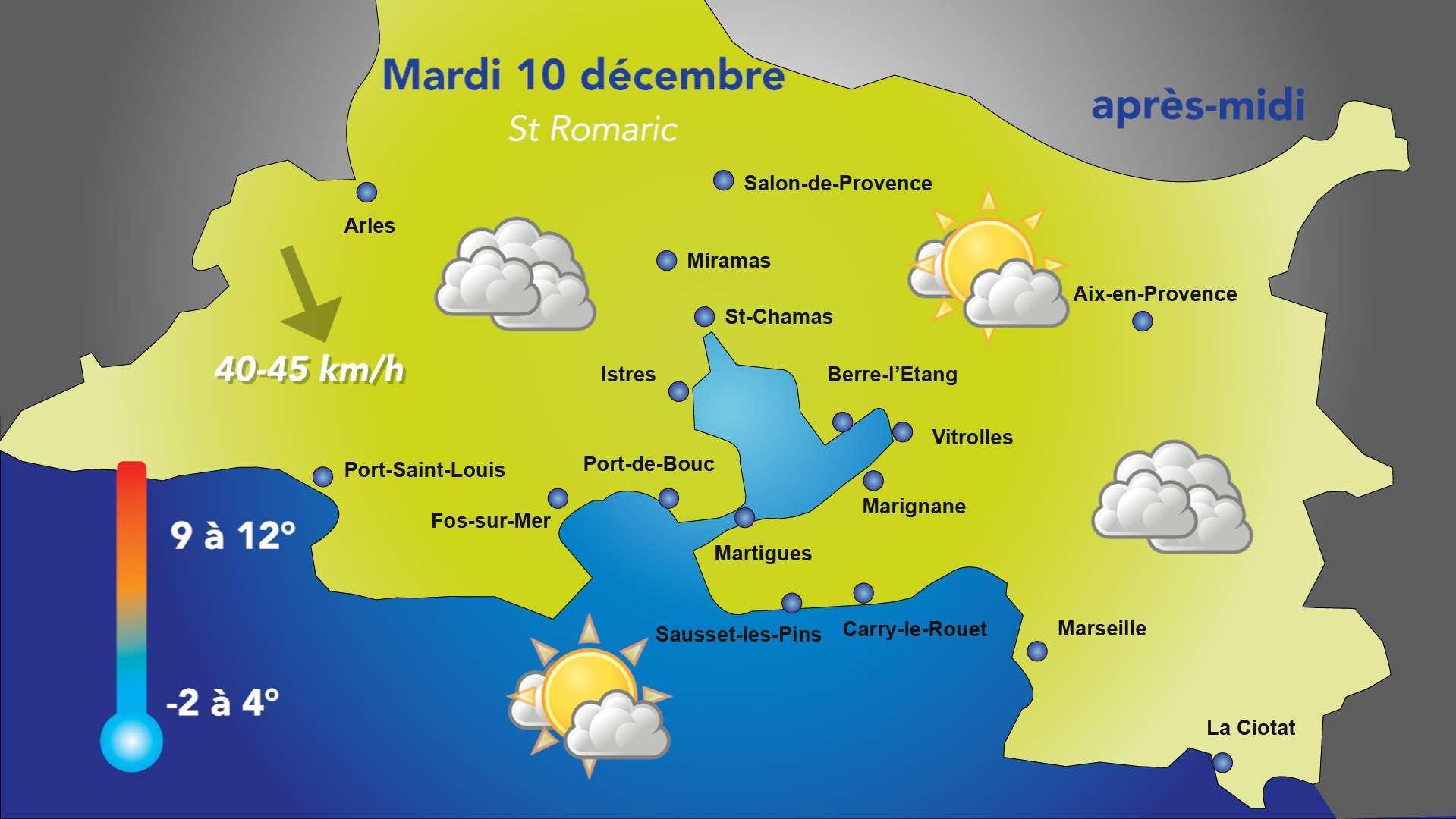 La météo de ce mardi 10 Décembre : peu d'évolution