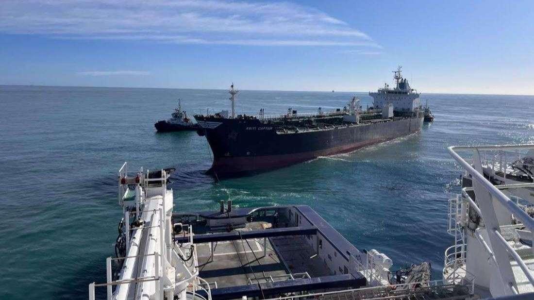 Victime d'un incendie, le pétrolier Kriti Captain est arrivé à Fos-sur-Mer