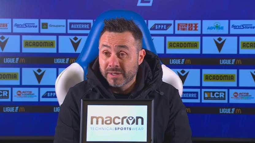 Auxerre-OM : Roberto De Zerbi "on n'a tout simplement pas été au niveau... L'expulsion de Cornelius est scandaleuse"