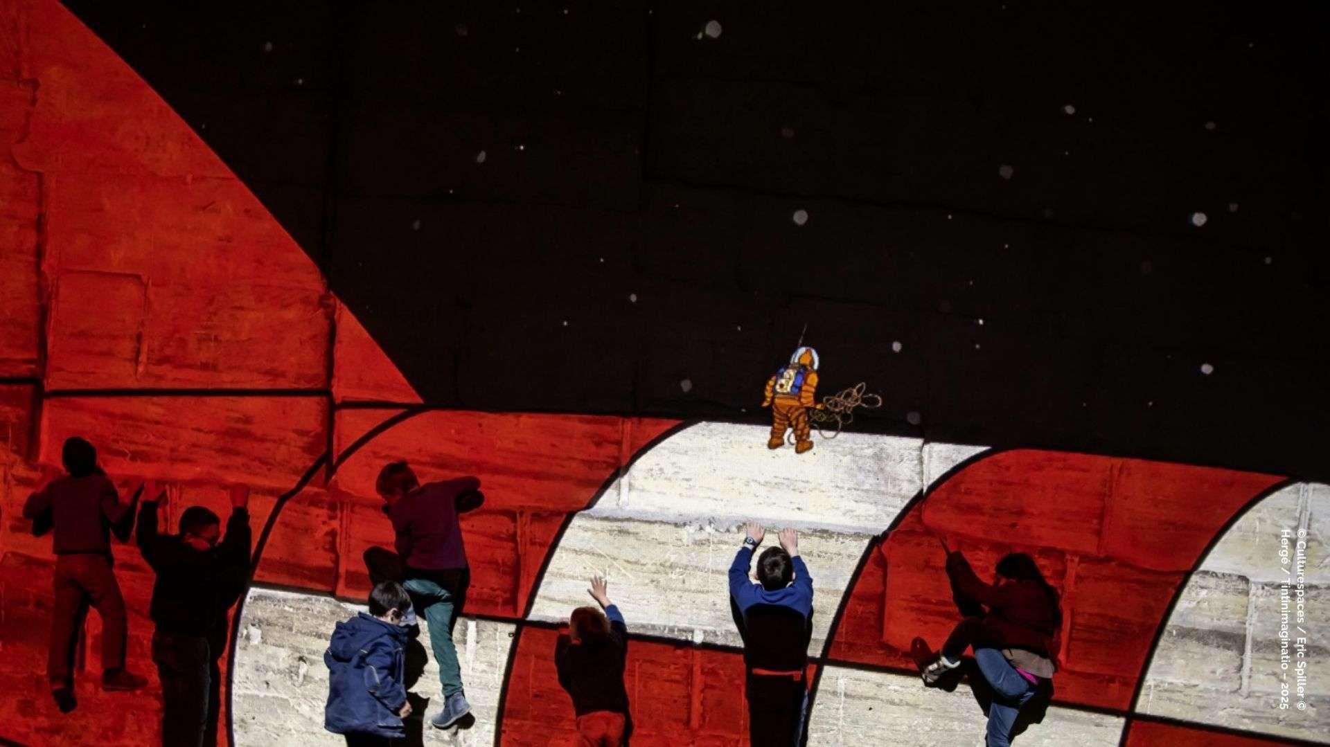 Carrières des Lumières : Tintin et Destination Cosmos vont mettre des étoiles plein les yeux