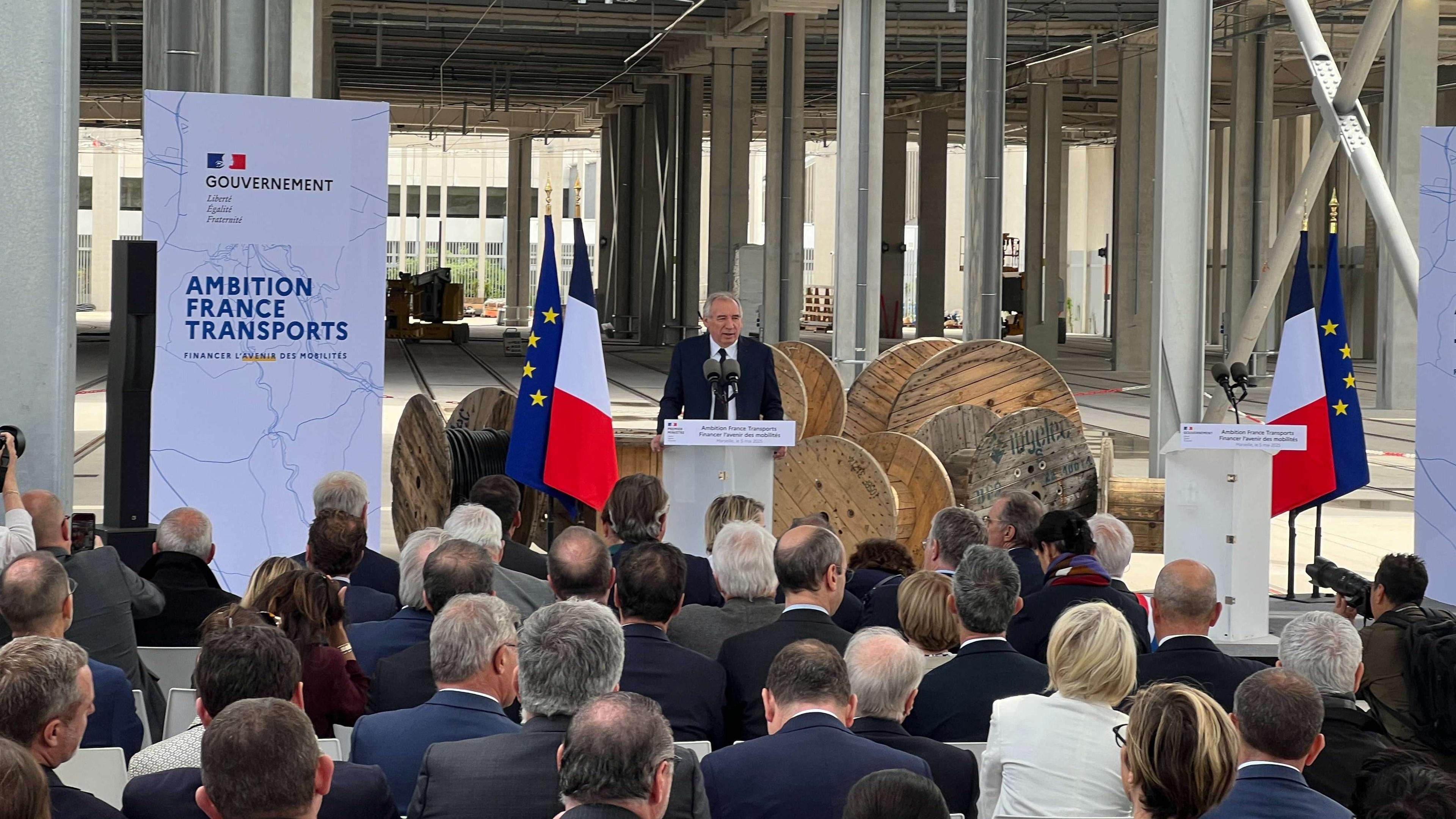 François Bayrou à Marseille pour parler des transports : "Notre modèle de financement des infrastructures est à bout de souffle"