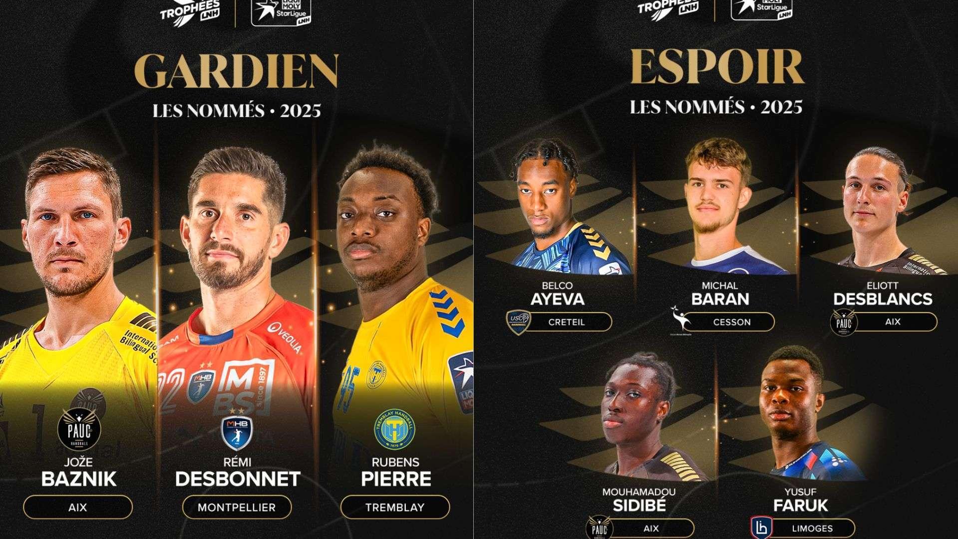 Trophées LNH 2025 : trois handballeurs aixois et trois futurs istréens nommés
