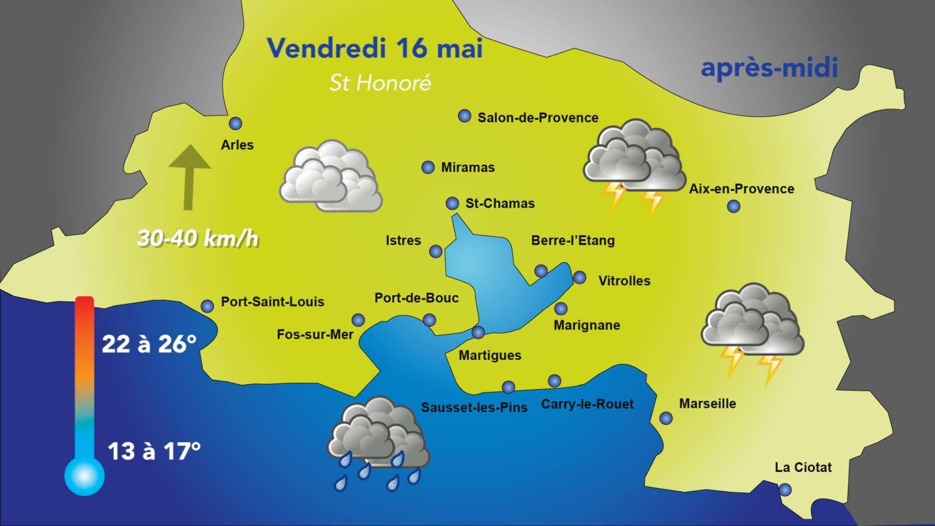 Météo : un temps instable à l'est du département ce vendredi 16 mai