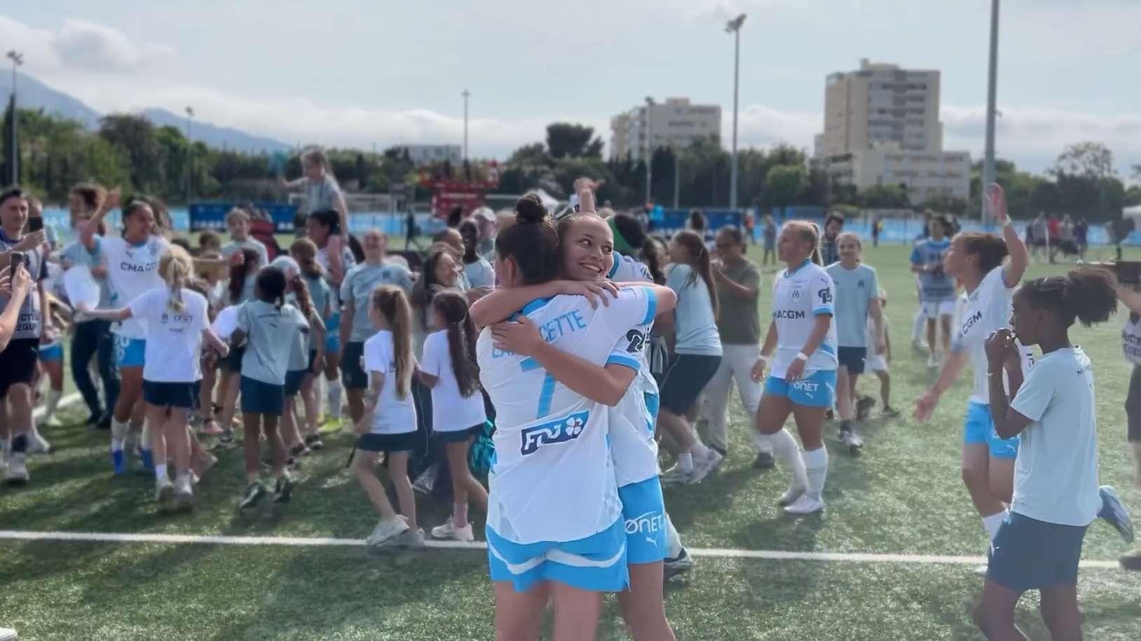 Les joueuses de l'OM championnes de France de Seconde Ligue