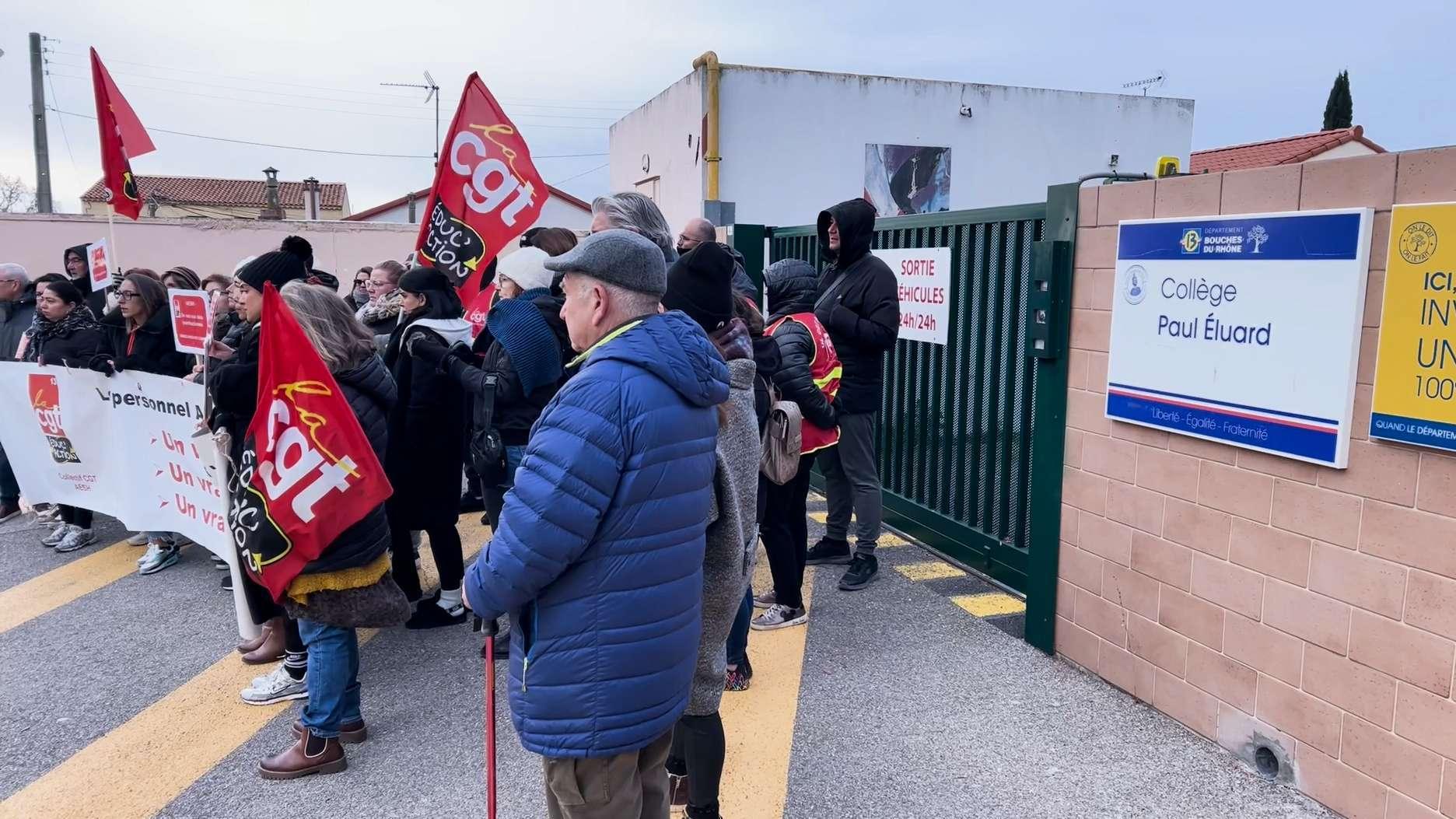 Un rassemblement pour l'ouverture d'une classe Ulis Collège à Port-de-Bouc