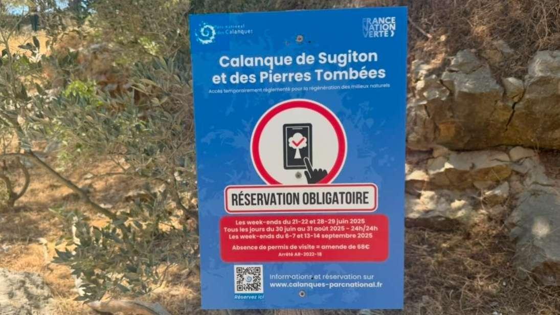 La calanque de Sugiton et Pierres Tombées de nouveau sous réservation