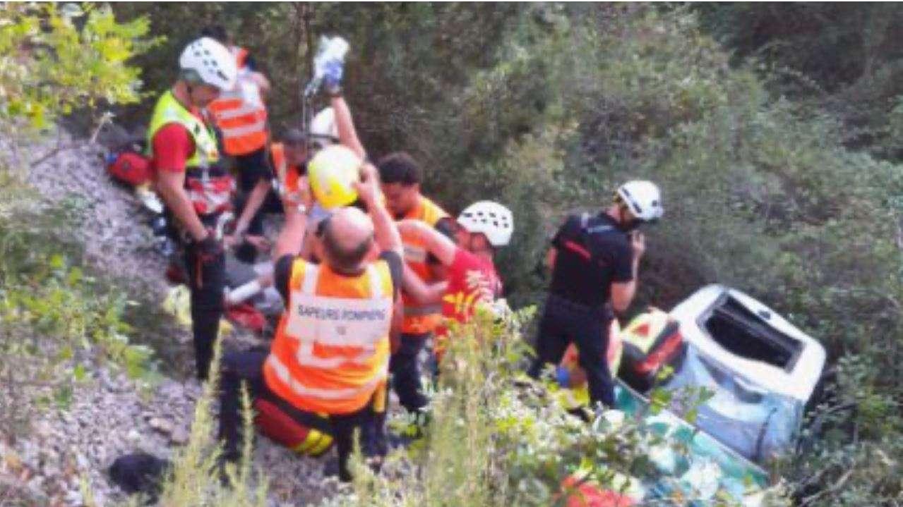 Cassis : une voiture tombe dans un ravin route de la Gineste, 4 blessés