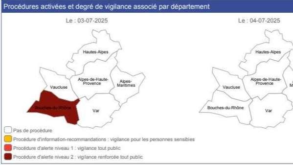 Les Bouches-du-Rhône une nouvelle fois en alerte de niveau 2 pour pollution à l'ozone