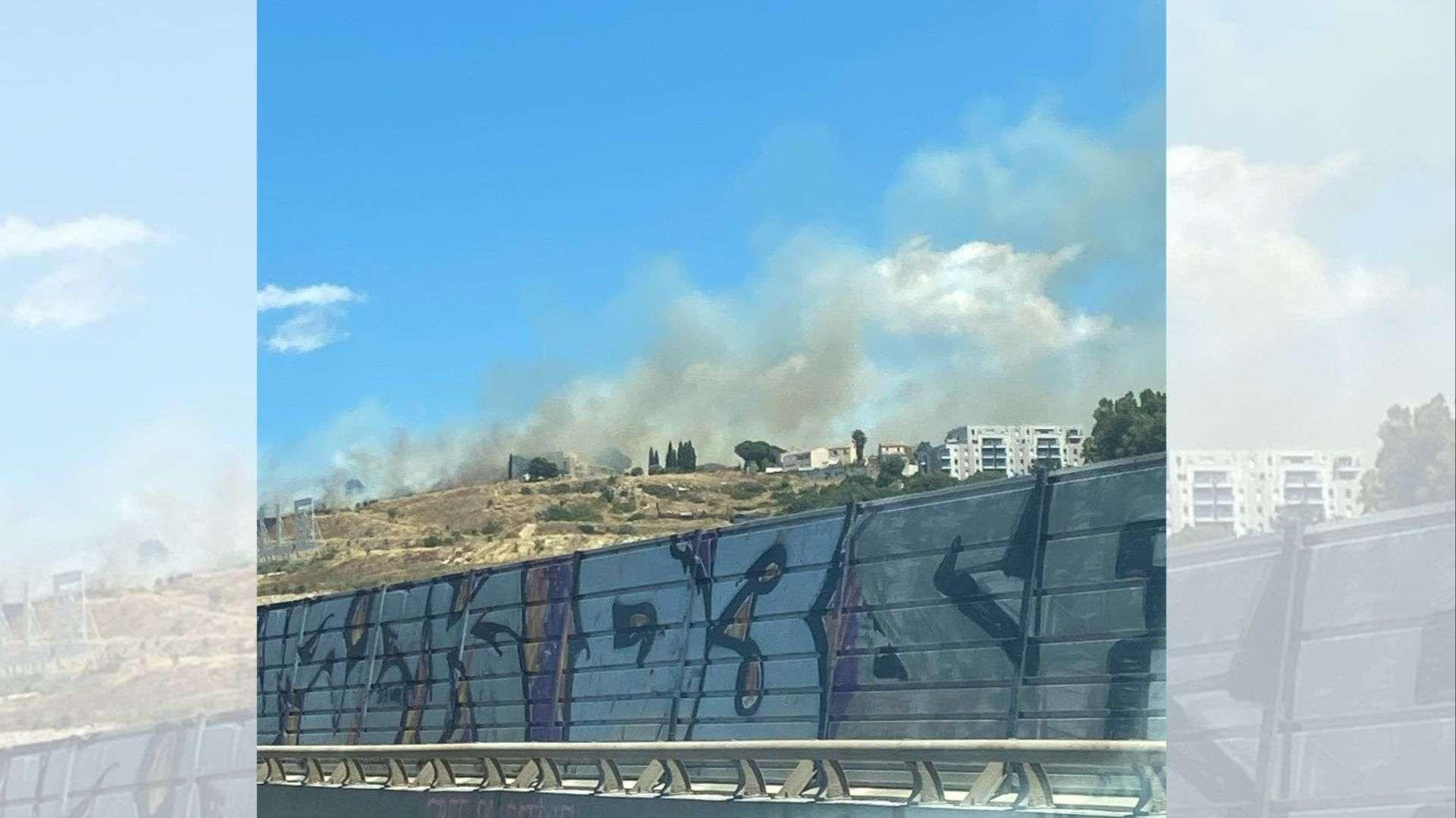 Un départ de feu près de Grand Littoral, à Marseille