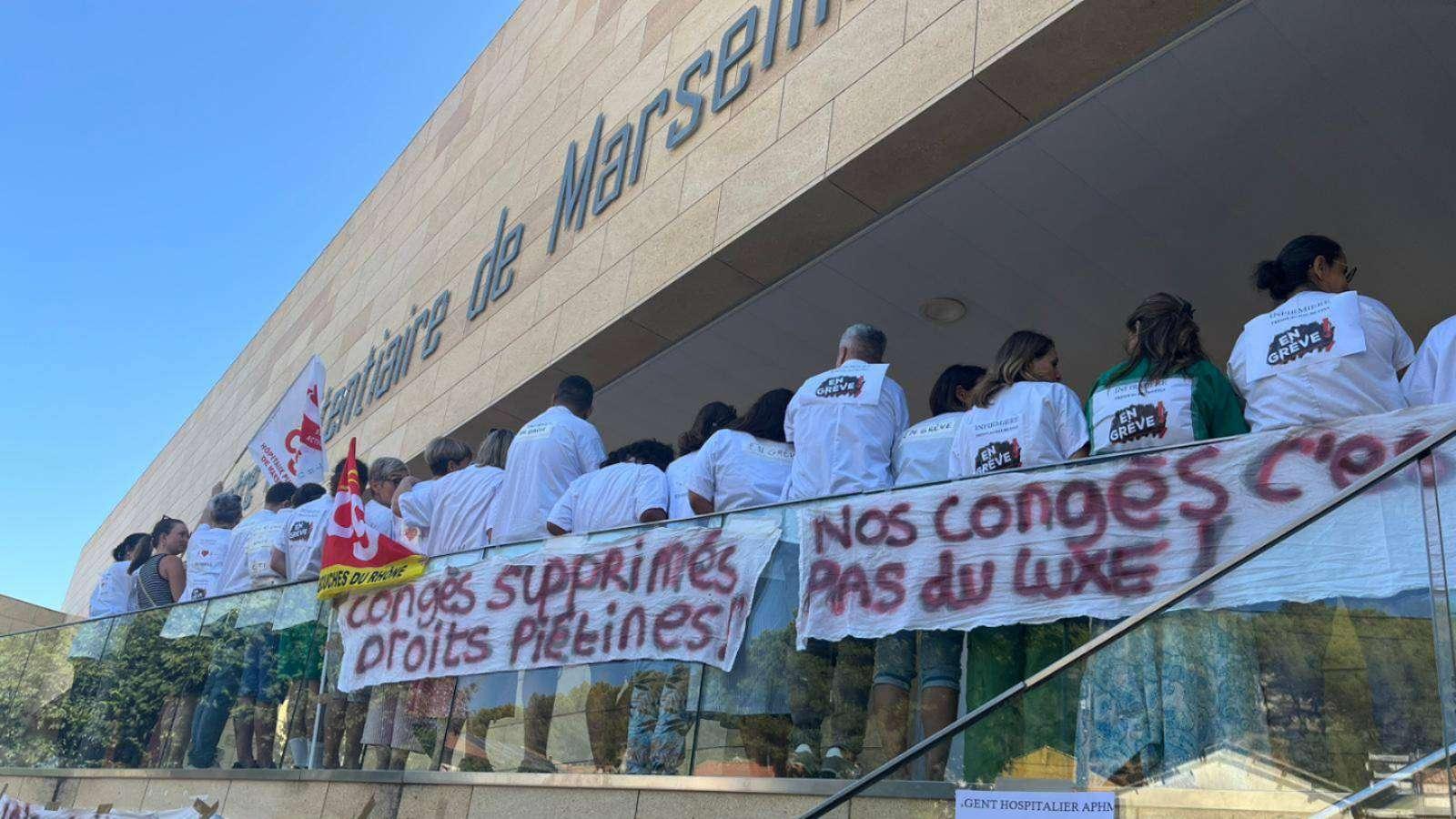 Aux Baumettes, les agents hospitaliers en grève pour défendre leurs congés spécifiques