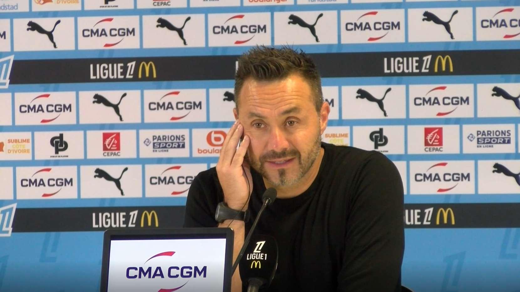 REPLAY - OM-Lorient : La conf de presse de Roberto De Zerbi en intégralité après le succès 4-0 contre Lorient