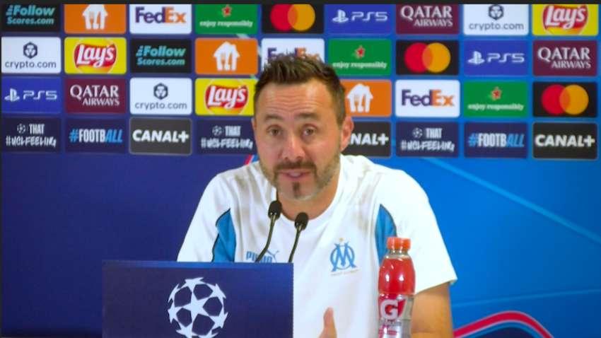 OM-AJAX : la conférence de presse de Roberto De Zerbi avant le premier match de l'OM en LDC au Vélodrome