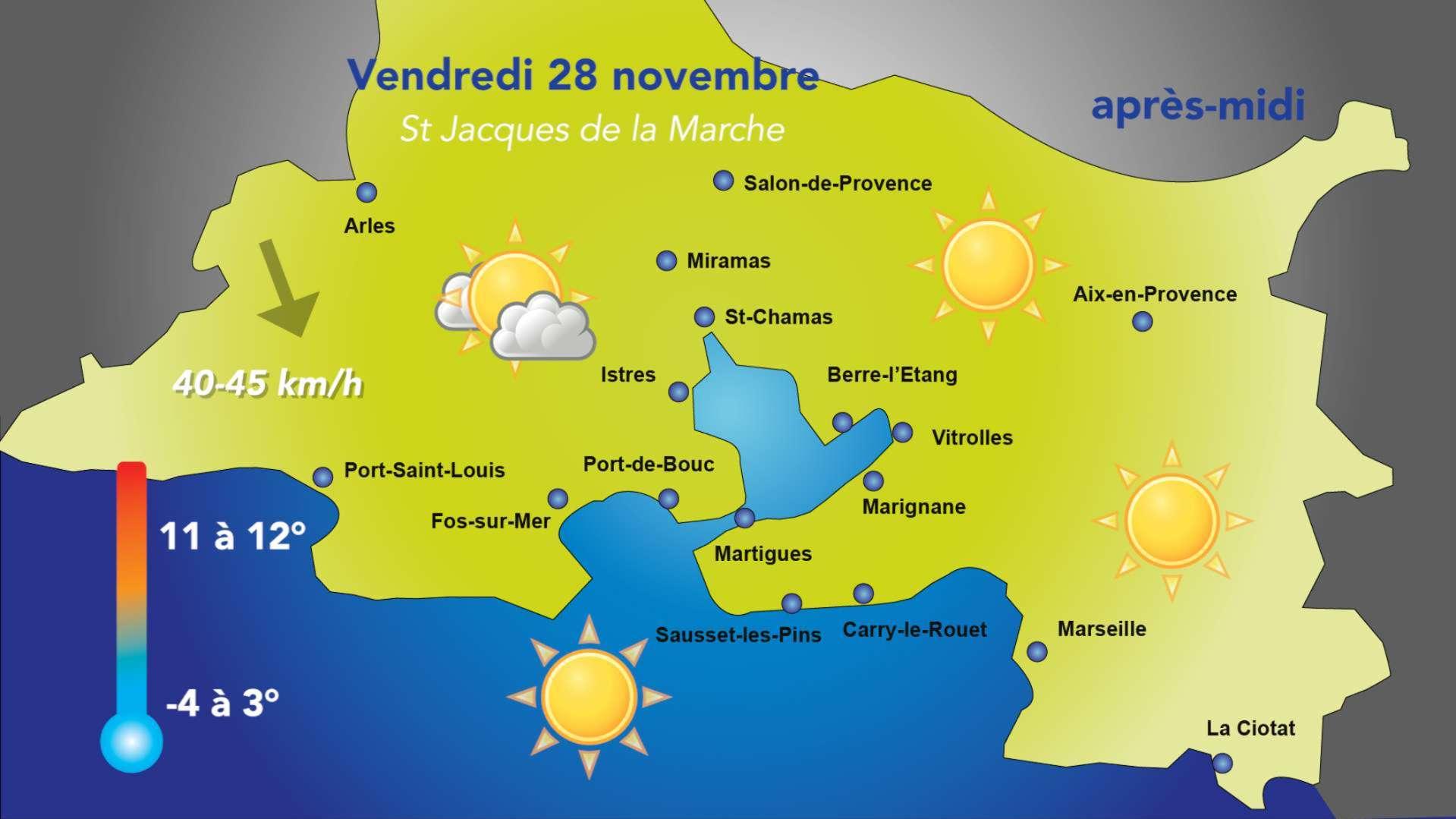 Météo : temps calme et ensoleillé, demain vendredi 28 novembre