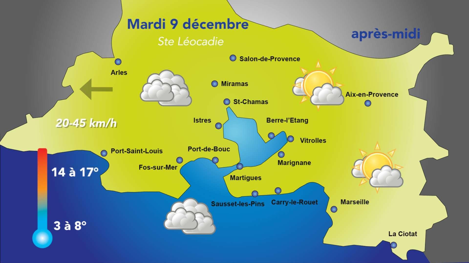 Météo : une journée calme mais partagée, mardi 9 décembre