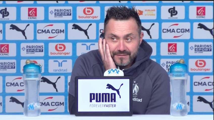 Bourg - OM : Roberto De Zerbi avant le match de Coupe de France "il n'y a pas d'affaire Balerdi"