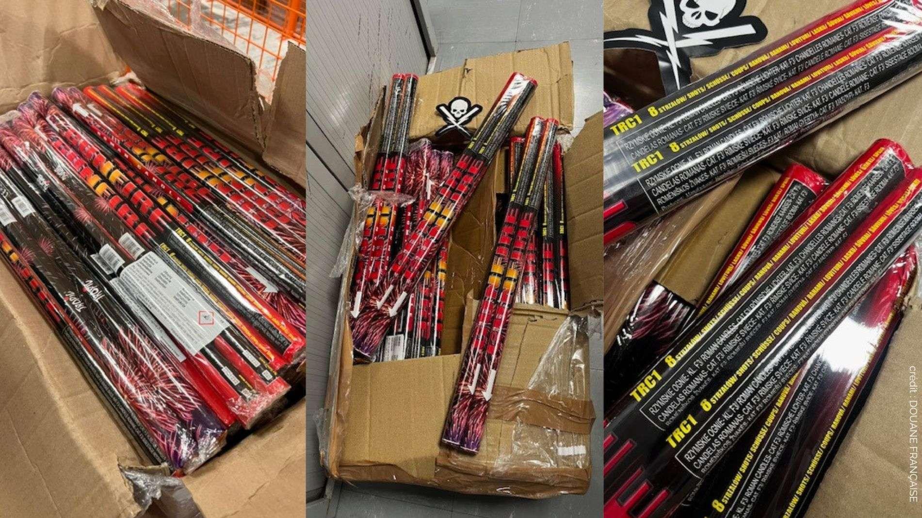 Feux d’artifice illégaux : 102 engins saisis par la douane de Marseille avant le réveillon 