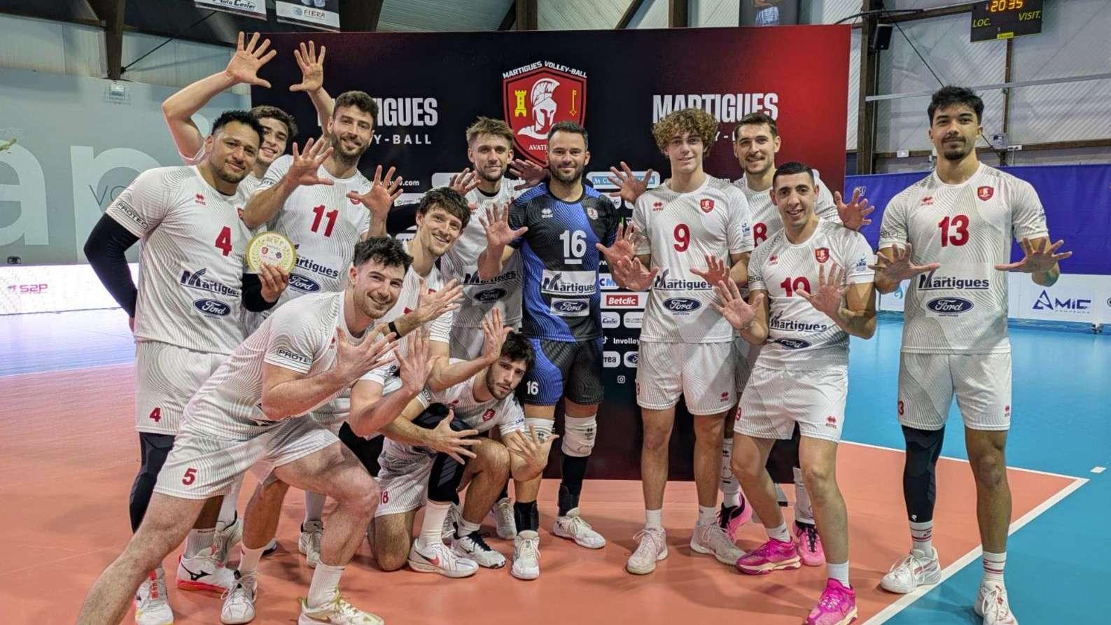 Ligue B : 10e victoire de suite ! Martigues Volley s'envole en tête dans un "chaudron" en fusion