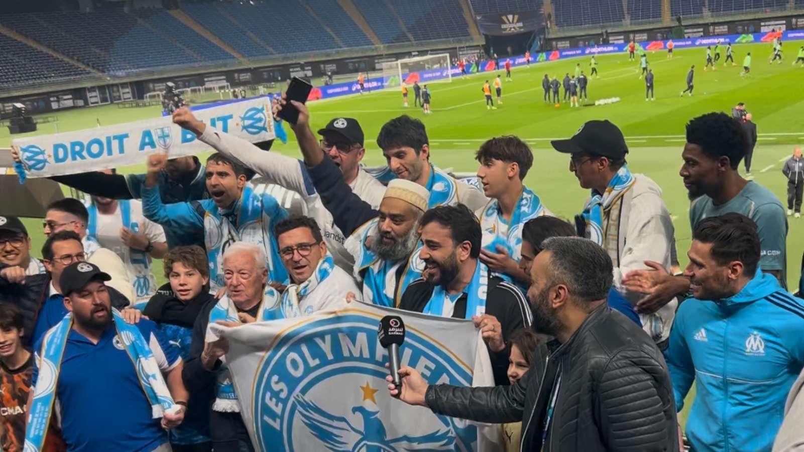 PSG-OM : les supporters Olympiens de Dubaï "on est là, on va chanter et on va gagner pour l'OM"