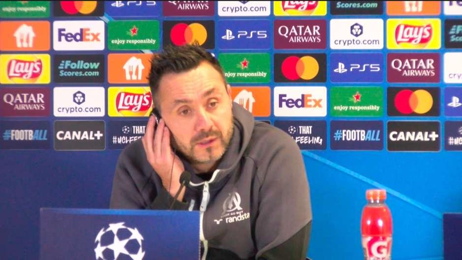 OM-Liverpool : Roberto de Zerbi "je n'ai jamais préparé un match pour faire un match nul..."