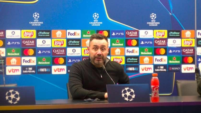 Bruges-OM : Roberto De Zerbi "quand on perd un match comme ça, bien sûr il y a de la honte"