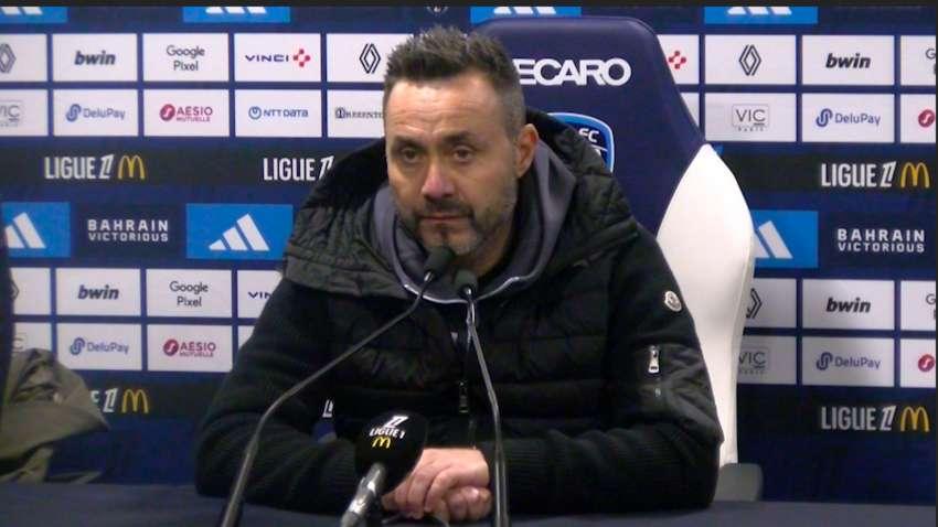 Paris FC - OM : Roberto de Zerbi "Ne vous préoccupez pas de moi, je viens de la « merde » moi."