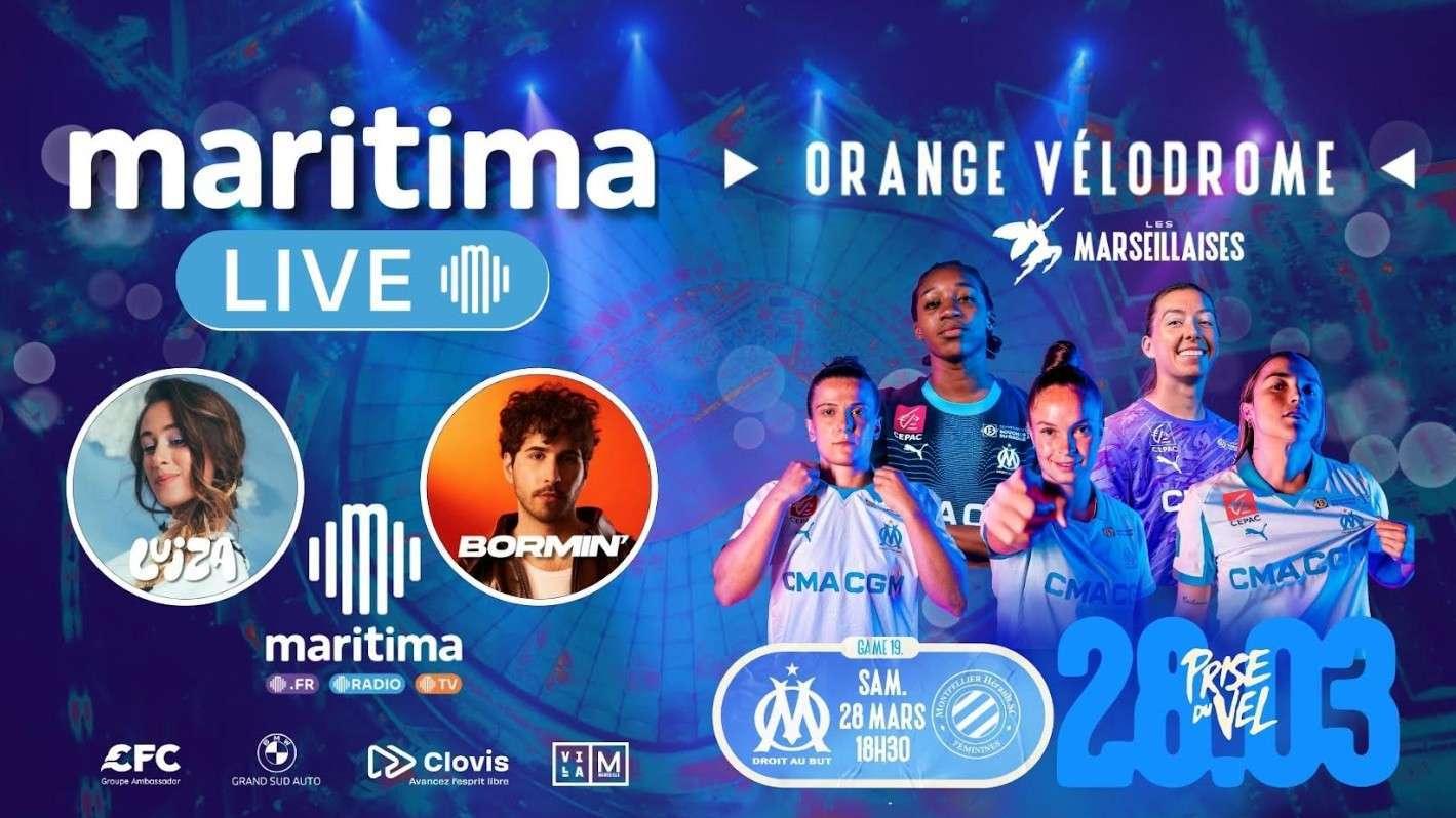 OM Féminines au Vélodrome : un Maritima Live géant sur la pelouse pour un match historique !