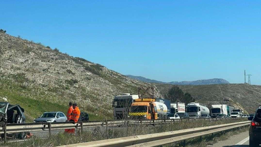 Marseille : de grosses perturbations sur l'A55 après un accident entre 3 véhicules