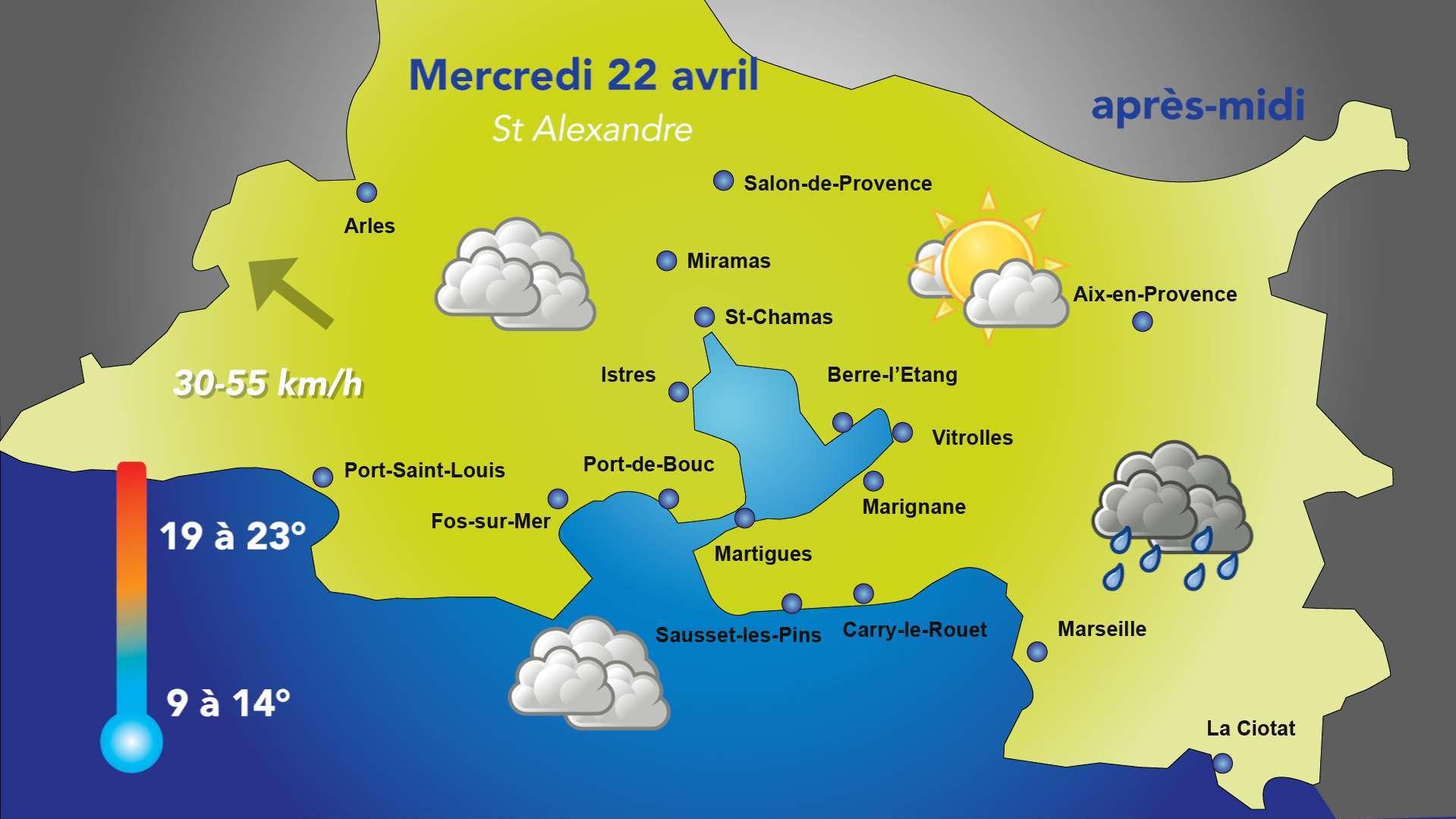 Météo mercredi 22 avril : une journée maussade et un peu ventée