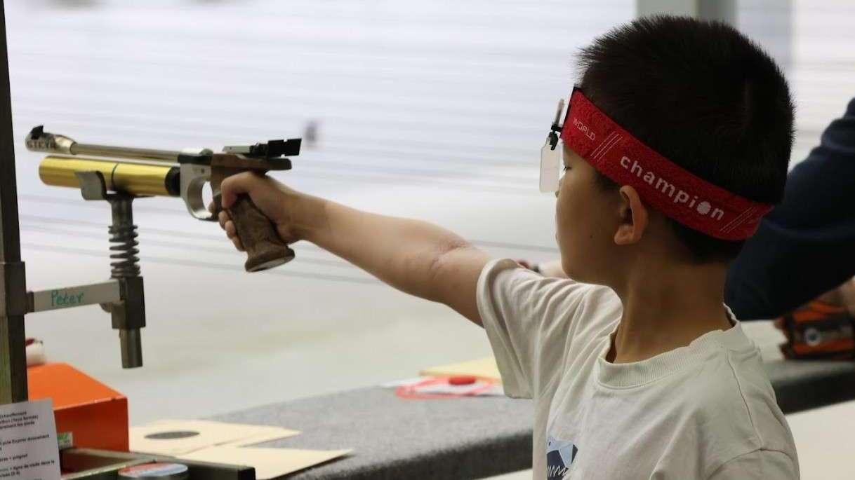  CMS Tir Marignane : Peter Lin, 9 ans, médaillé de bronze au Championnat de France