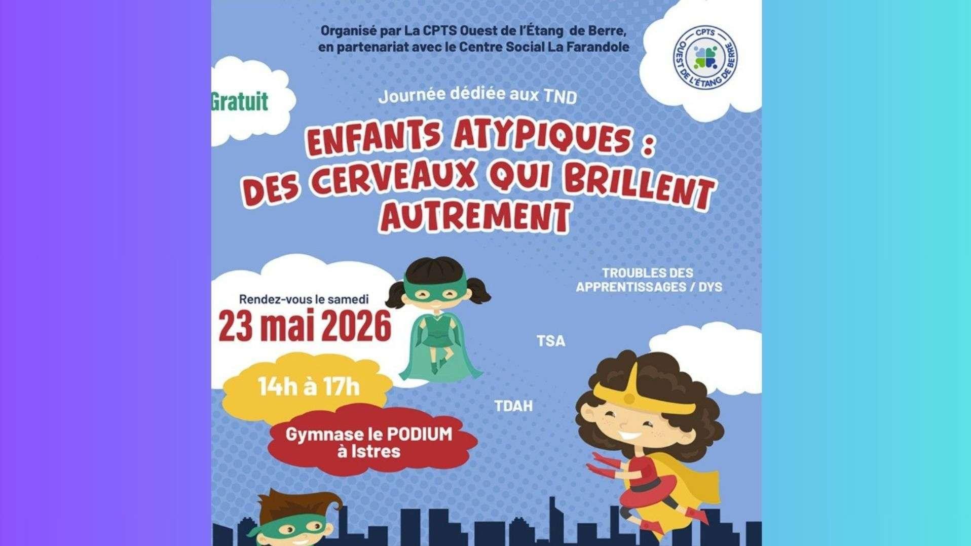 Istres : "Un enfant sur six est concerné", une journée dédiée aux cerveaux "atypiques" ce samedi au Podium