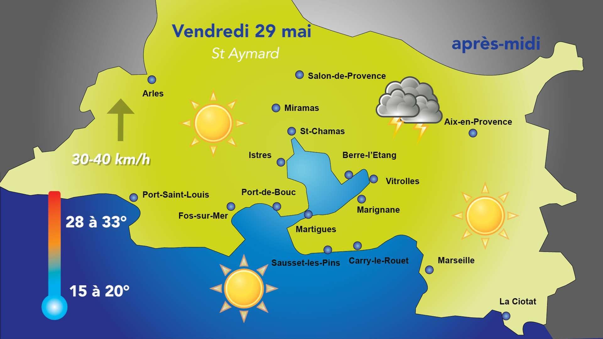 Météo du vendredi 29 mai : une chaleur toujours estivale mais un ciel plus instable