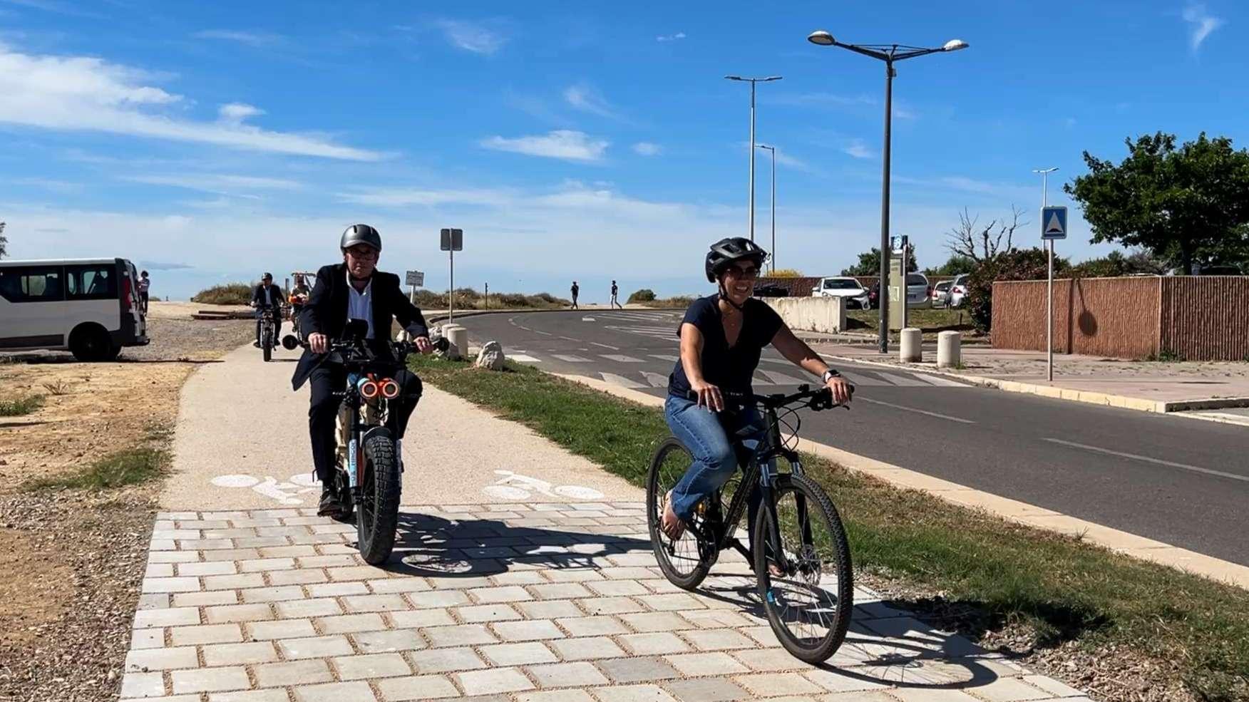 A Port-de-Bouc, une piste cyclable révolutionnaire faite de matériaux recyclés