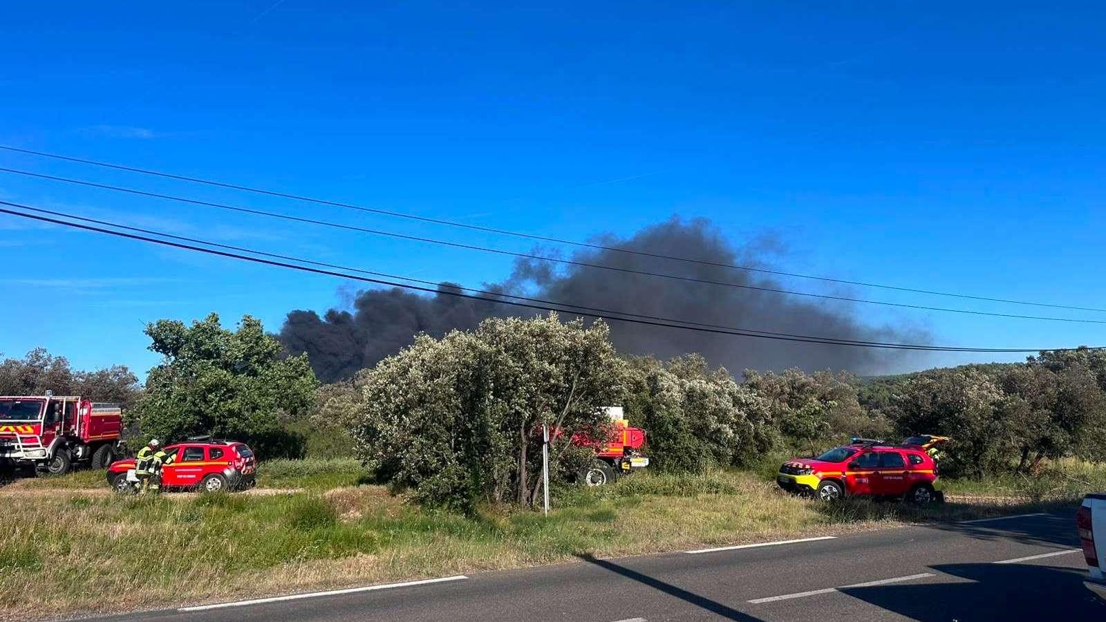 Départ de feu du côté de la forêt communale de Saint-Cannat