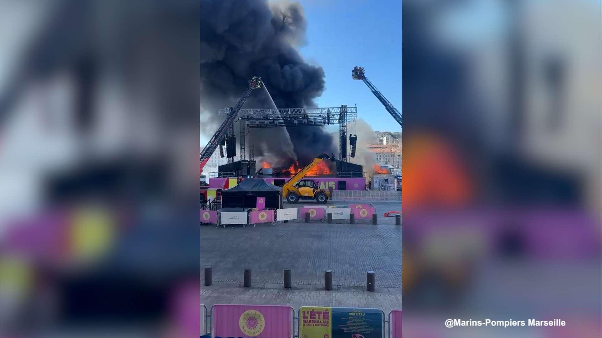 Incendie sur le Vieux-Port de Marseille : deux bateaux en flammes, 150 marins-pompiers mobilisés