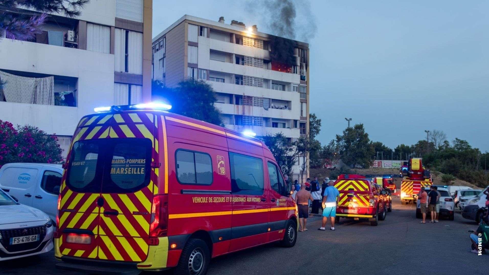 Marseille : deux appartements détruits par les flammes aux Aygalades