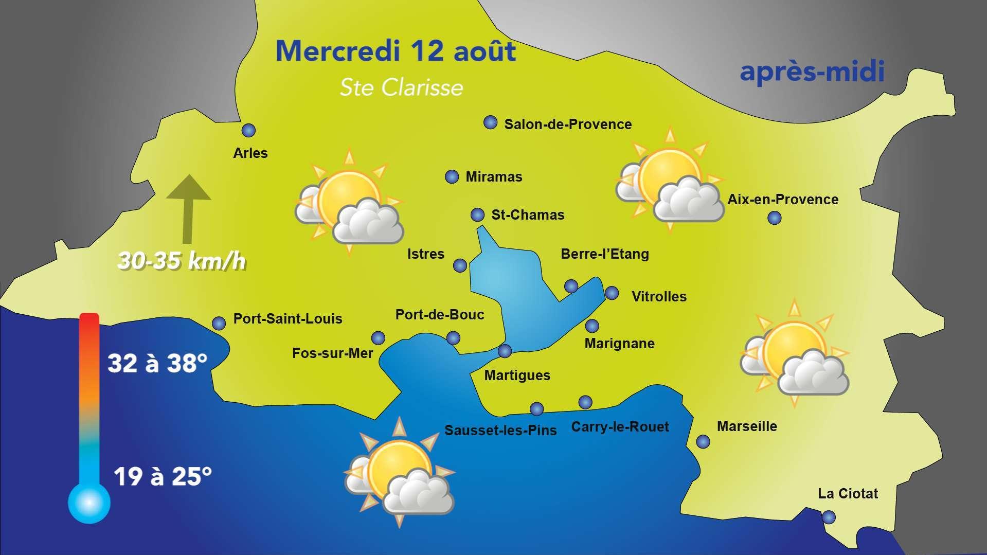 Encore très chaud pour la météo de ce mercredi 12 août