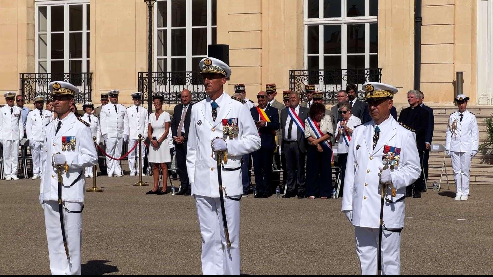 Le Bataillon de marins-pompiers de Marseille change de commandant : Géraud Cazenave prend la relève de Lionel Mathieu