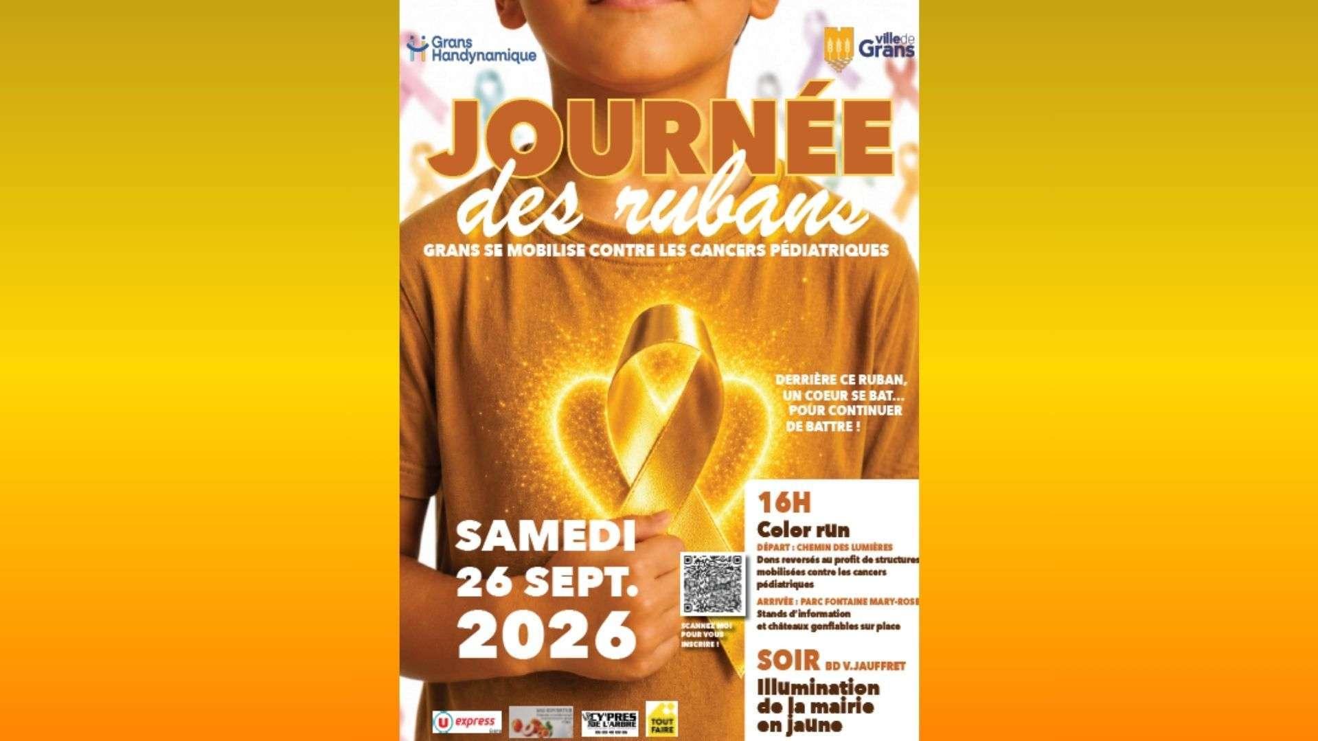 Mobilisation à Grans contre les cancers pédiatriques : tout savoir sur la première "Journée des rubans" le 26 septembre