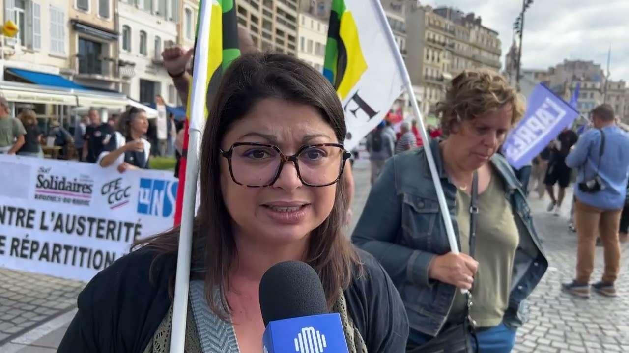 Grève : « On est sorti de l'idée que les fonctionnaires sont des privilégiés », affirme Virginie Akliouat (FSU 13)