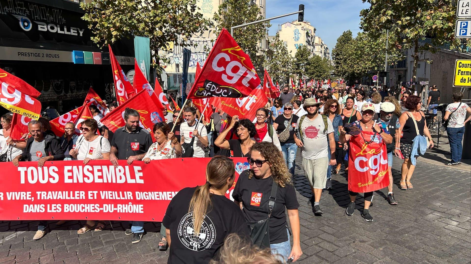 Manifestation à Marseille : « La colère va au-delà de la fonction publique », préviennent la CGT et FO