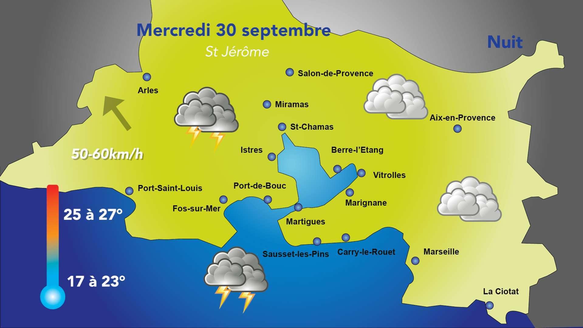 Météo du mercredi 30 septembre : une dégradation orageuse en soirée