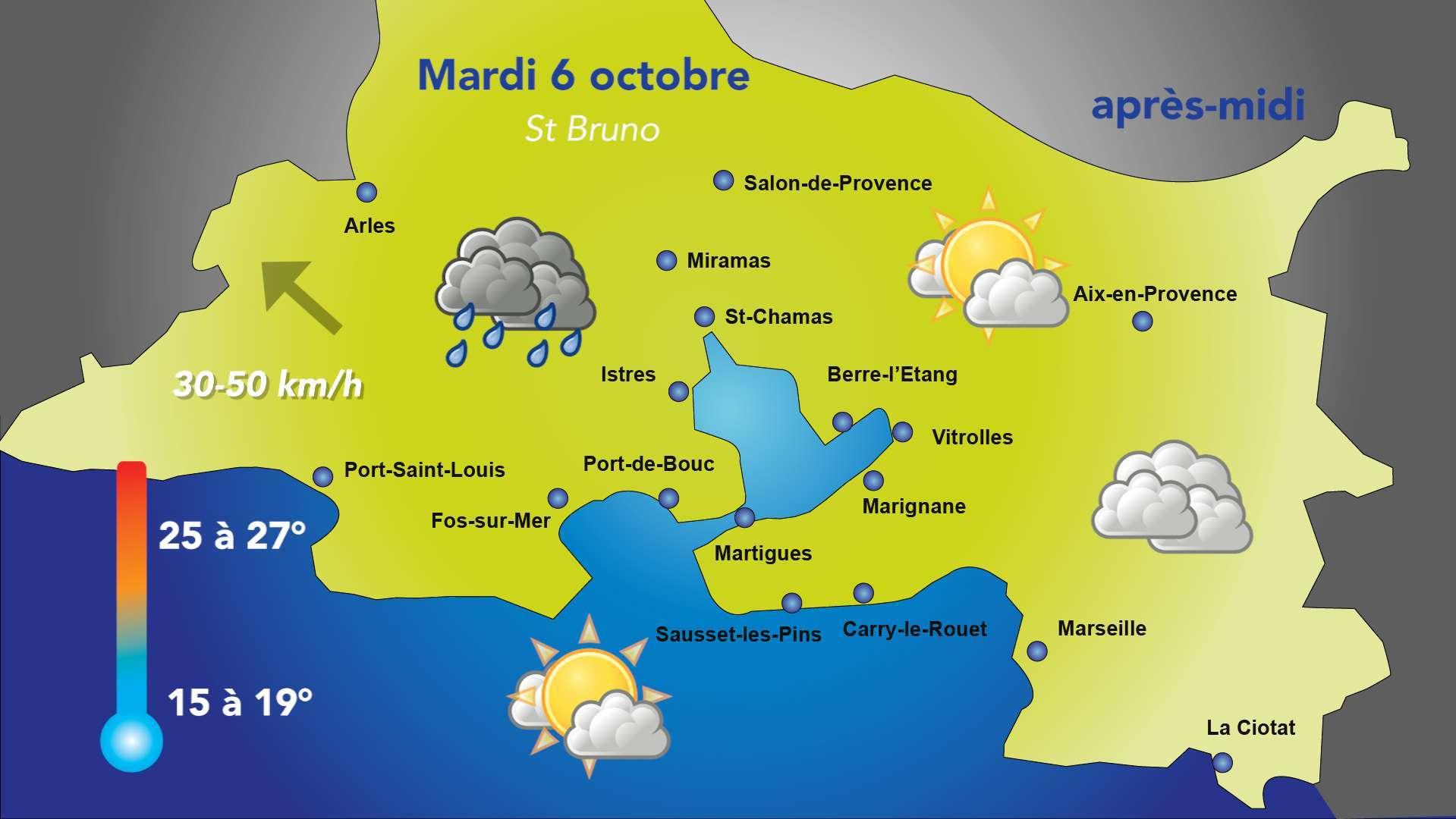 Météo du mardi 6 octobre : un temps hésitant avant une dégradation orageuse