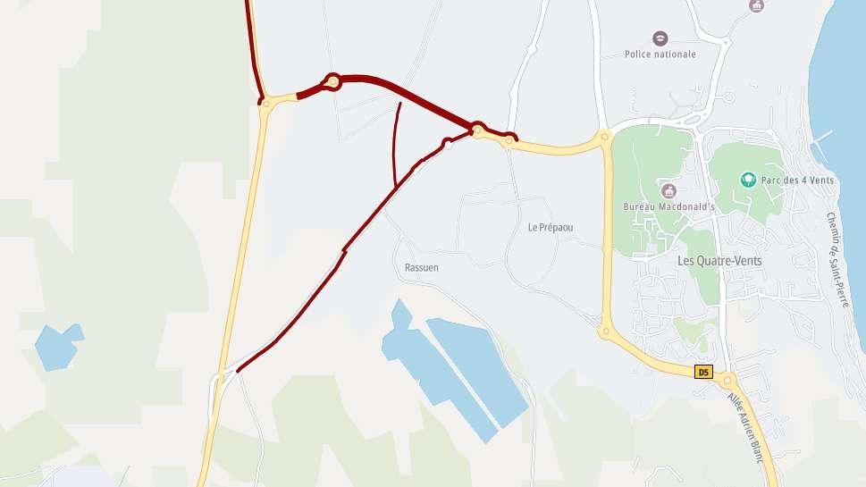 La route entre Istres et Fos fermée : un arbre menace de s'effondrer