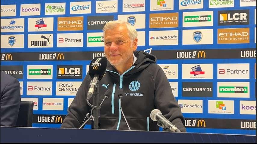 Troyes - OM : Genesio "on a réussi à casser la spirale négative, pour le reste on attendra un peu."